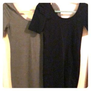 Two Short-Sleeved Bodycon Dresses